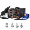 WEP 3in1 Soldering Iron Station Desoldering Tool 850W Kit Power Supply Test Hot Air Gun with 4 Nozzles