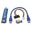 1X to 16X Powered PCI Express Riser Card Extension Cable USB 3 and SATA 15pin Ver02 (OEM) (BULK)