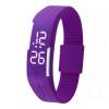 Silicone Wristband Unisex LED Bracelet Watch Purple  (OEM)
