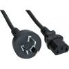 OEM Supply Cable Schuko male to CHINESE/AUSTRALIAN TYPE 5-15 type B female 1.50m Black