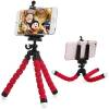 Flexible Tripod for Cameras, Mobile, Actioncam with Flexible Foam Legs 28cm / Octopus Mini Universal Smartphone Tripod & Adjustable Stand Red (oem)