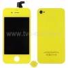 iPhone 4 LCD + Touch Screen + Frame Assembly + Home Button & Back Cover - Κίτρινο