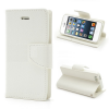 iPhone 5/5S Leather Stand Wallet Case - White OEM