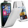 Nokia Lumia 530 - Leather Flip Case White (OEM)