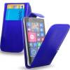 Nokia Lumia 830 Leather Flip Case Blue (OEM)