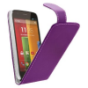 Motorola Moto G / Moto G X1032 - Leather Flip Case Purple (OEM)