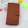 Leather Wallet/Case for Alcatel One Touch Idol (OT-6030D) Brown (OEM)