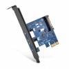 UGREEN USB PCIe Interface Card, PCI Express to 2 Port USB 3 Expansion Card with 8cm Low-profile