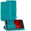 Vodafone Smart Prime 6 - Δερμάτινη Θήκη Πορτοφόλι Με Πίσω Πλαστικό Κάλυμμα Τυρκουάζ (ΟΕΜ)