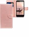 Δερμάτινη θήκη πορτοφόλι για Huawei P10 Plus Ροζ Χρυσο(ΟΕΜ)