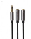 Stereo Audio Cable 3.5mm Jack Nedis 1 Male to 2 Female Jack Y  (Black) (OEM)