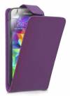 Samsung Galaxy S5 Mini G800F - Leather Flip Case Purple (OEM)