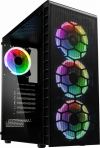 Kolink Observatory Lite Mesh Gaming Midi Tower Computer Case with Side Window and RGB Lighting Black