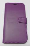 Leather Wallet Stand/Case for HTC One (M8) Purple (OEM)