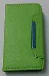 Sony Xperia J St26i - Leather Wallet Case With Magnetic Flip Green (OEM)