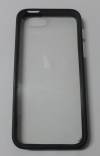 iphone 5 Hard Case Plastic Back Cover Clear With Black Frame OEM