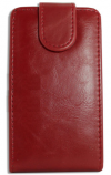 Leather Flip Case for Alcatel One Touch T΄POP OT4010D Red (OEM)