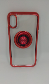 TPU Case with 2-in-1 finger spinner gyroscope and ring for Iphone X - Red (OEM)