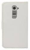 LG G2 D802 - Leather Wallet Case White (OEM)