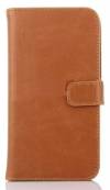 Sony Xperia E4 - Leather Wallet Case Brown (ΟΕΜ)