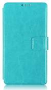 Leather Wallet/Case with hard back cover for Alcatel One Touch Pop C3 (OT-4033D) Turquoise (OEM)