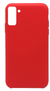 Mat Soft TPU Phone Case Cover for SAMSUNG S21  -  RED  (OEM)