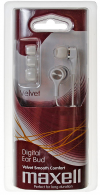 Maxell Velvet Smooth Comfort Digital Earbuds White HP-CN30-WH