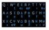Black Greek - English Non-Transparent Keyboard Stickers Blue-White 14x14 (OEM)
