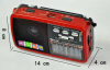 Ψηφιακό Κοκκινο Φορητό Ραδιόφωνο FM/Am/Sw1-6 8 Bands με USB/TF/Rechargeable/Bluetooth Speaker