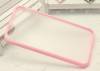 iphone 6 Plus - TPU bumper Frame Matte Clear Back Hard Case Cover Pink (OEM)