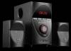 AUDIOBOX Awesome Audio - THOR 700 40 Watt BASS 2.1 Speakers System Comes with High Clarity LCD Display for Audio, USB Port, FM Functions and Time - Black