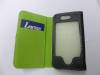 Lamtech Flip Wallet Leather Case For iPhone 4/4S Black with Green Coating LAM050189