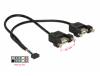 DELOCK USB 2 Cable pin header female 20 mm 10pin to 2x USB 2 A female Panel Mount 25cm 84832