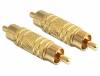 DELOCK Gold Plated RCA male to RCA male Adapter 84501