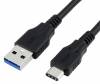 USB 3 male to USB-C male Καλώδιο Δεδομένων Και Φόρτισης Για Mi 4c,OnePlus 2,ZUK Z1 1m Μαύρο 84025-5 (OEM)