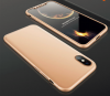 Bakeey&#8482; Full Body Hard PC Case 360° plus Tempered Glass for iPhone X Gold