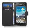Leather Wallet/Case for HTC One (M8s) Black (OEM)