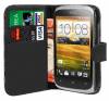 Leather Wallet/Case for HTC Desire C Black (OEM)