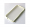 Iphone 4 4S TPU bumper Frame Matte clear back hard case cover White I4BUHCW