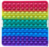 Pop It Παιχνίδι  ΑντιΣτρες - Bubble ουρανιο-τοξο  χρωματα Γιγας Τετραγωνο (oem)(bulk)