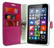 Microsoft Lumia 640 XL - Leather Wallet Stand Case Magenta (OEM)