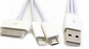 4 in 1 USB Data Cable Micro USB / iPhone 3G / 3GS / 4 / 4S / 5 IPod / iPad 22cm